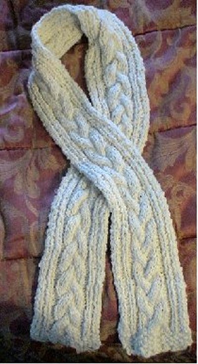 Easy Cabled Scarf Pattern